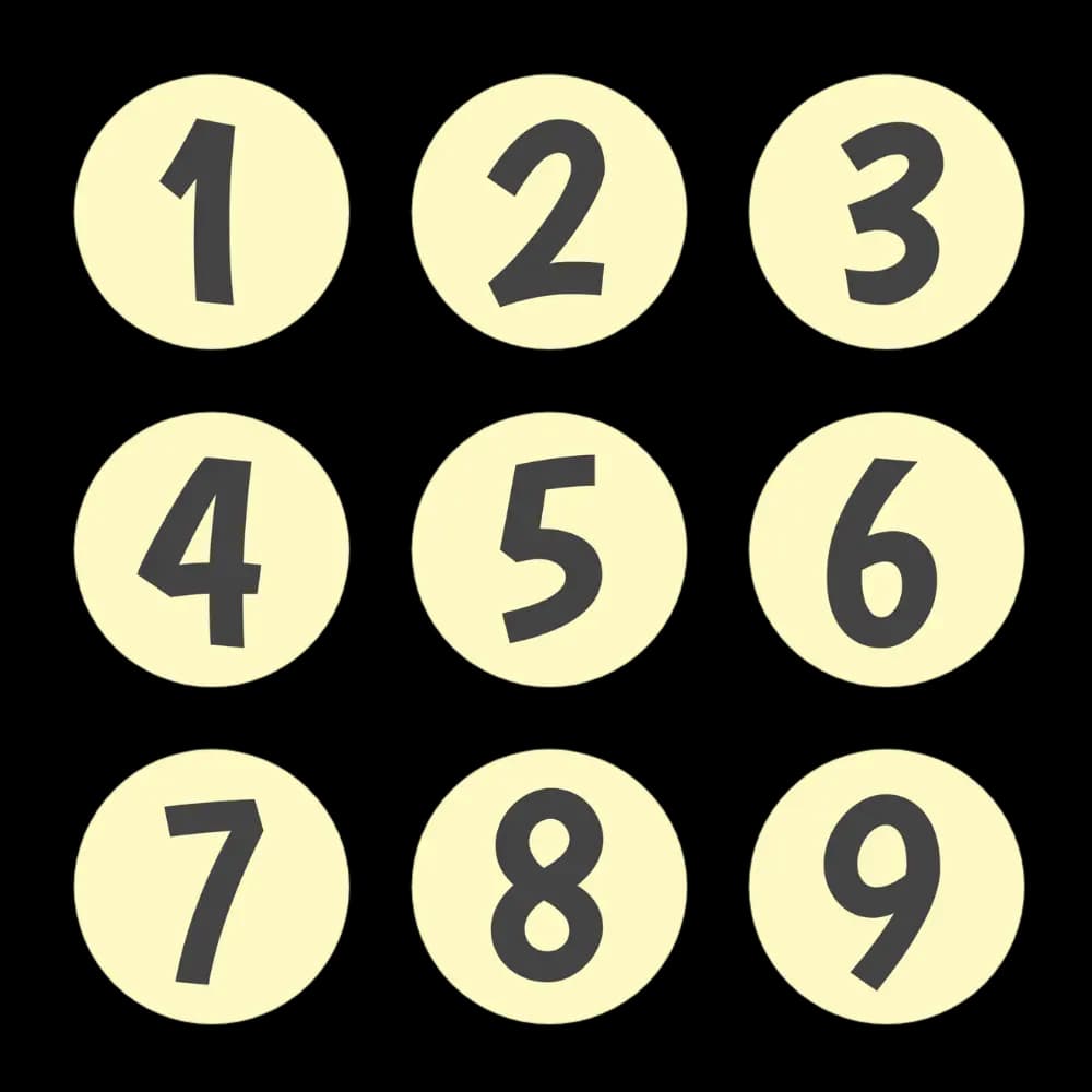 Numerology sticker